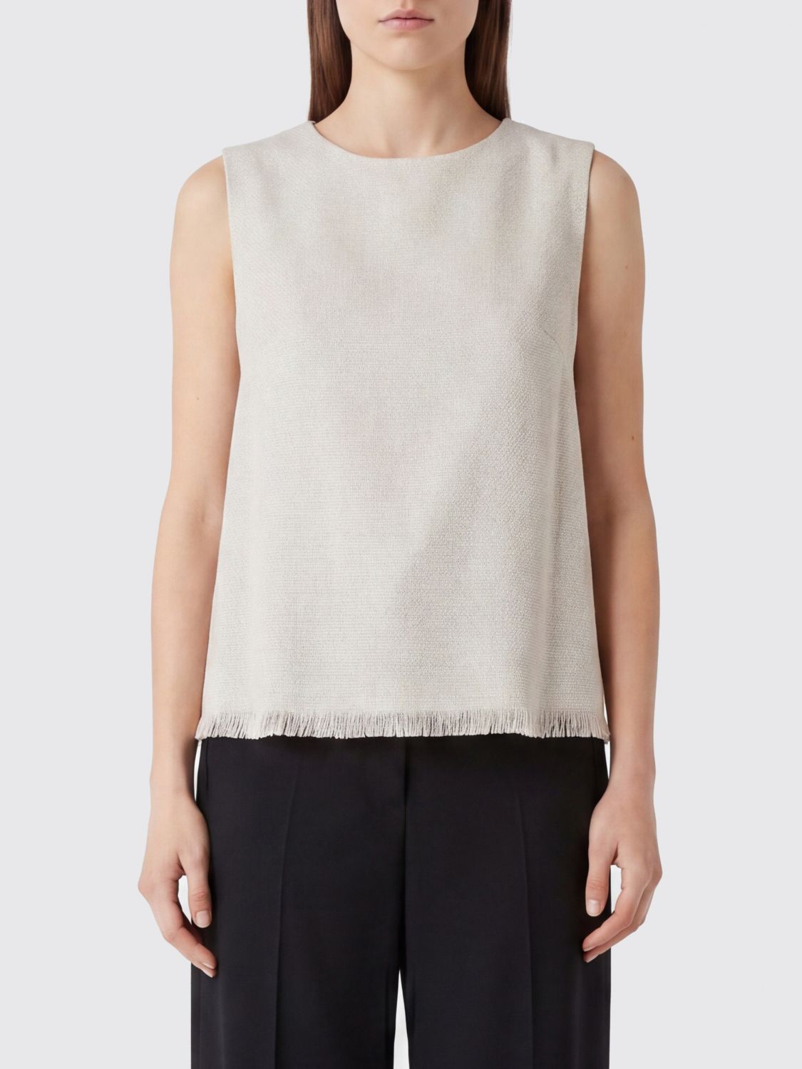 's Max Mara Manika Linen And Cotton Top In Neutral