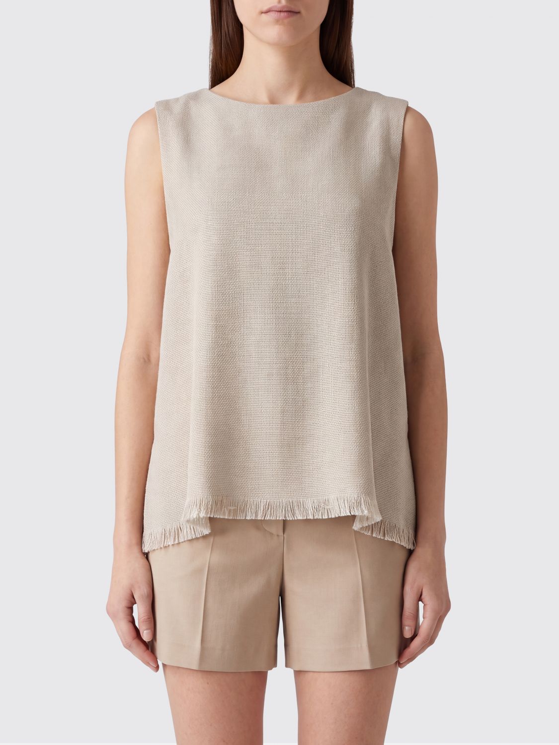'S Max Mara Linen and Cotton Top