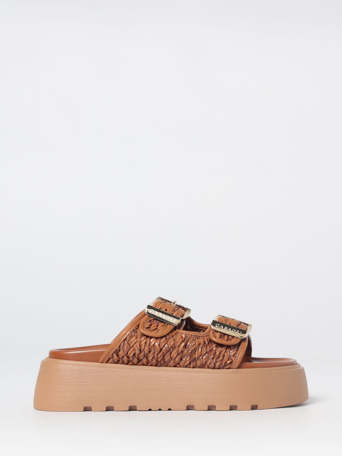 CASADEI Sandalo platform Birky Suncity in misto poliestere intrecciato