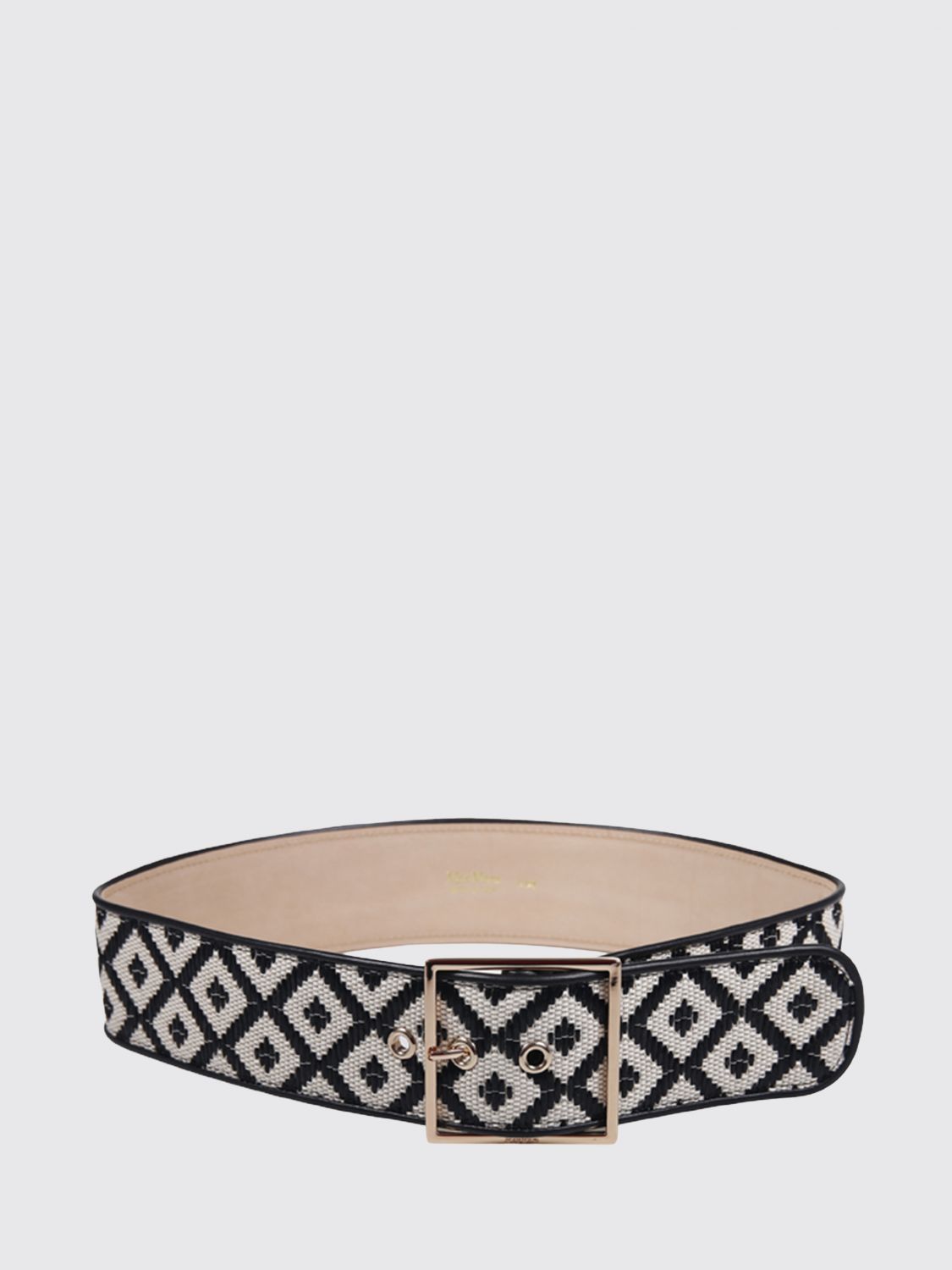 Max Mara MAX MARA Palato Cotton Belt with Jacquard Diamonds　MAX MARA Palato コットン ベルト ジャカード ダイヤモンド付き