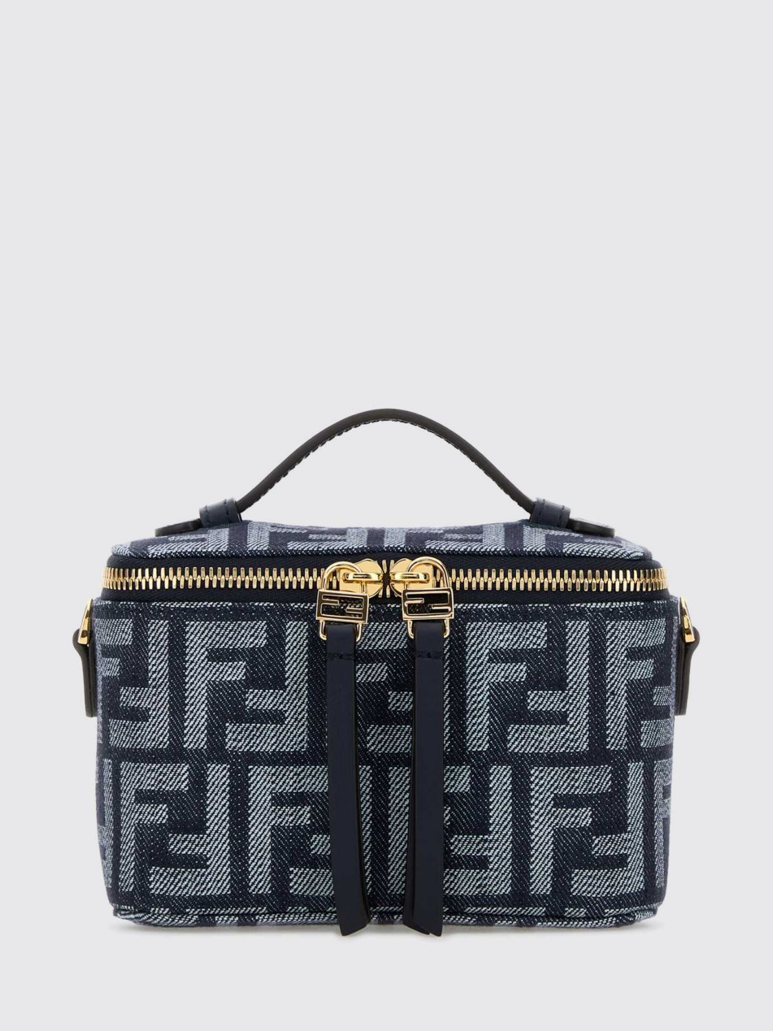 FENDI Borsa Vanity in denim con monogram FF jacquard