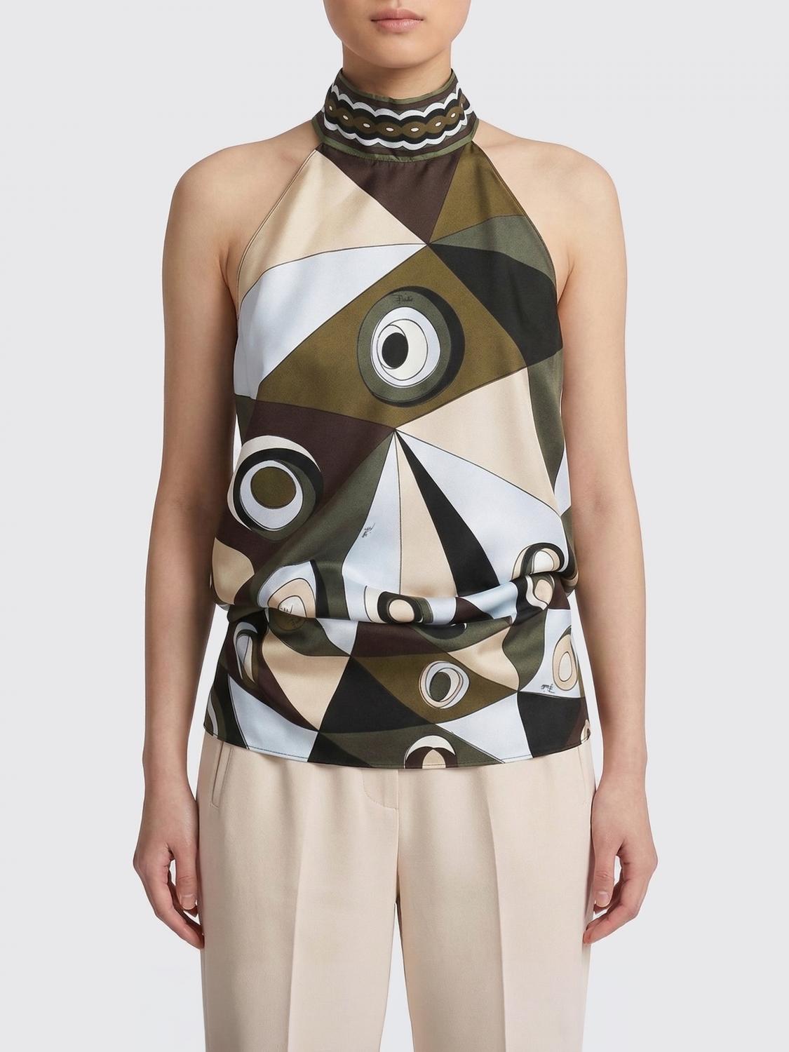 PUCCI Top Woman color Green