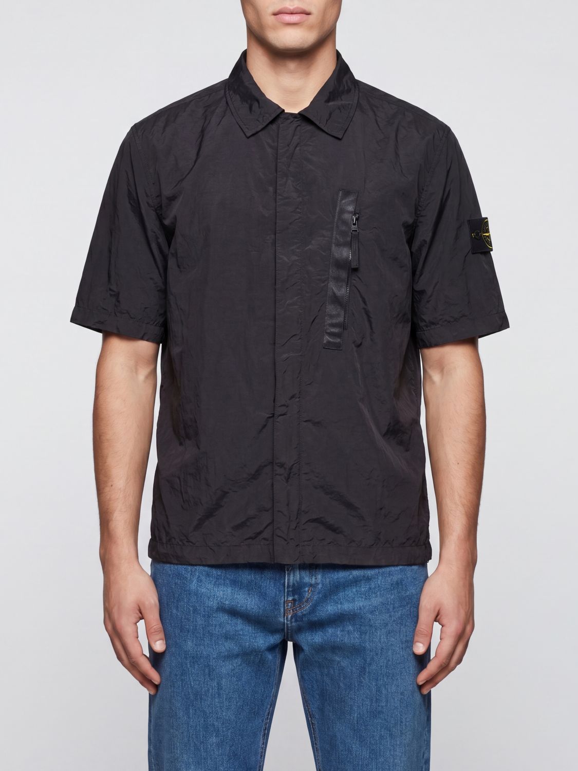 STONE ISLAND Camicia di nylon con logo