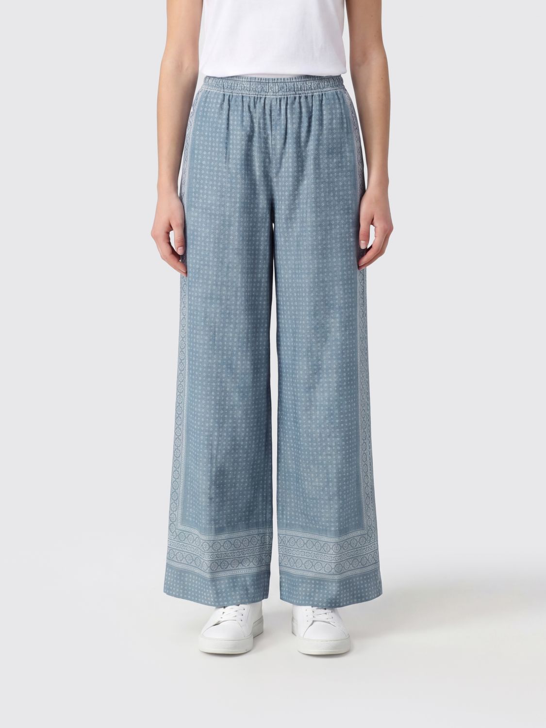 ERMANNO SCERVINO Pantaloni palazzo in seta stampata