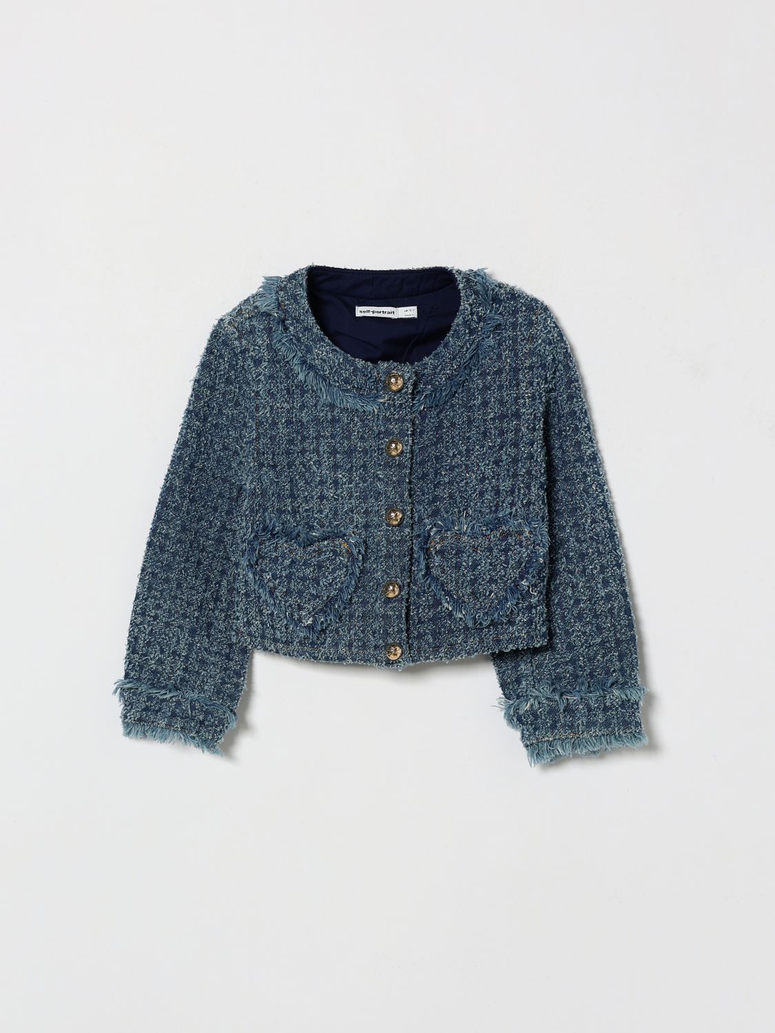 SELF-PORTRAIT Jacket Kids color Blue