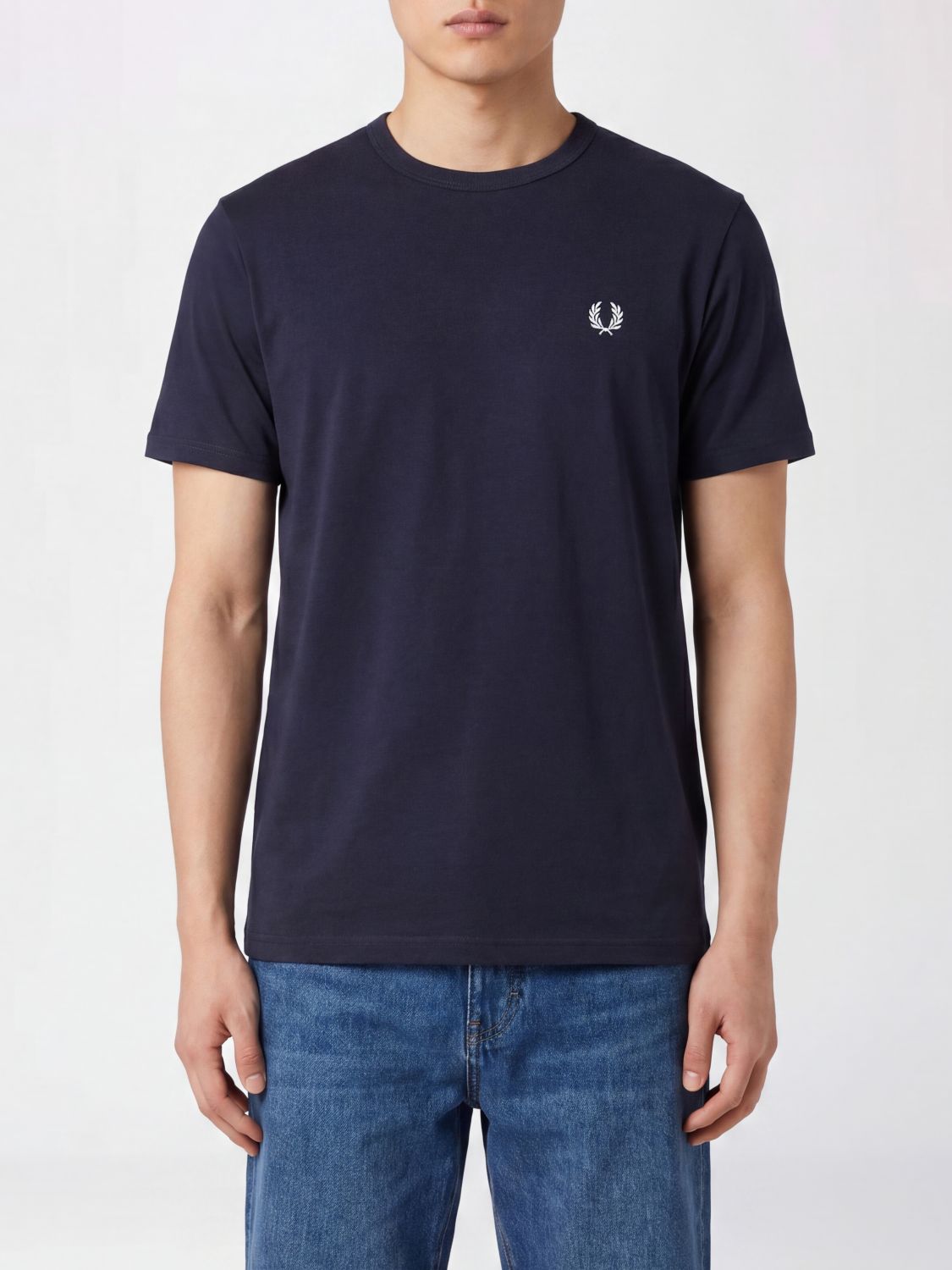 FRED PERRY T-shirt in cotone con logo ricamato