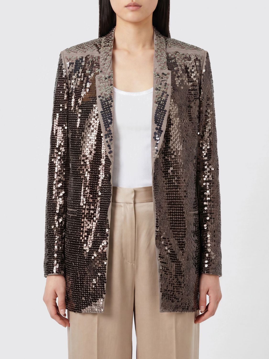 RICK OWENS Jacket Woman color Grey