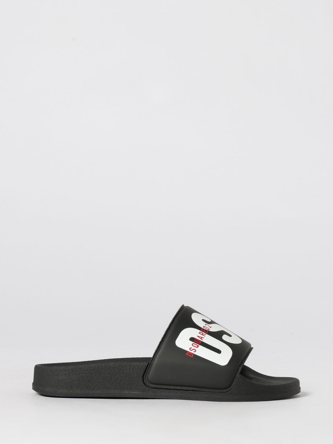 DSQUARED2 Gummi-Sliders mit Logo-Print