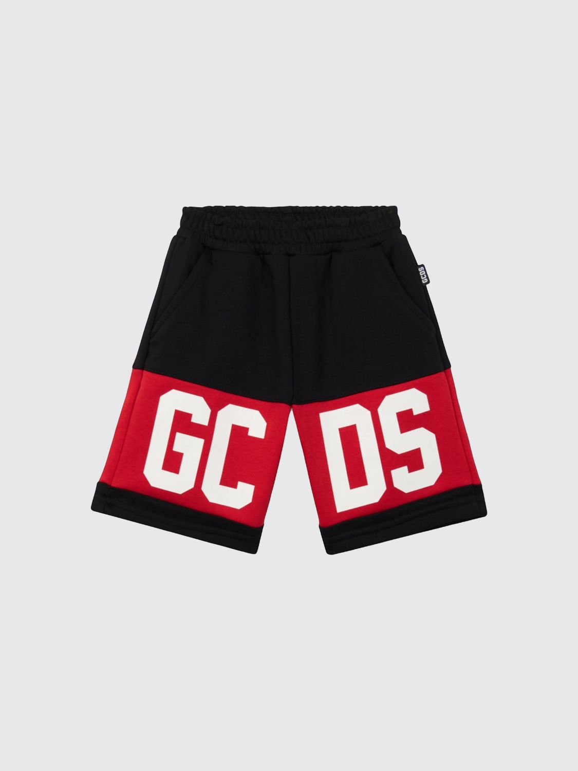 Gcds Junior Kids'  Cotton Jogging Shorts With Logo In Black