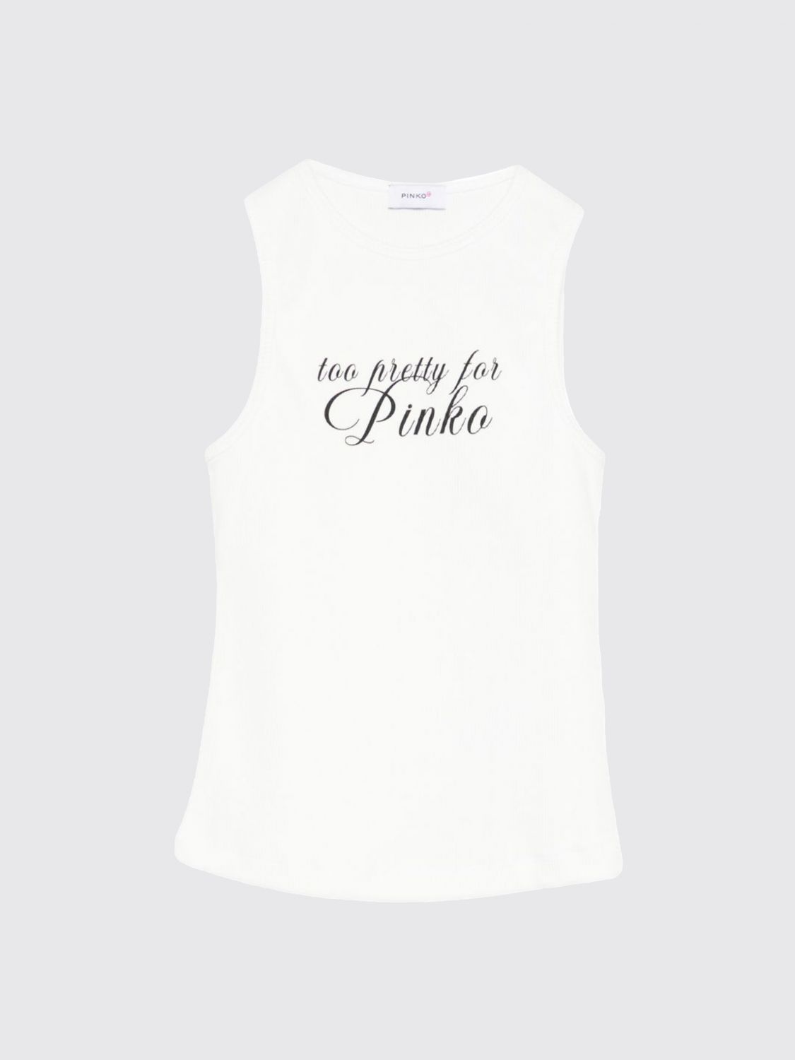 PINKO Canotta in cotone a costine stretch