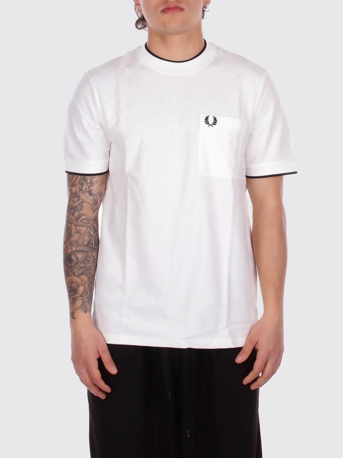 FRED PERRY Baumwoll-T-Shirt mit Logo