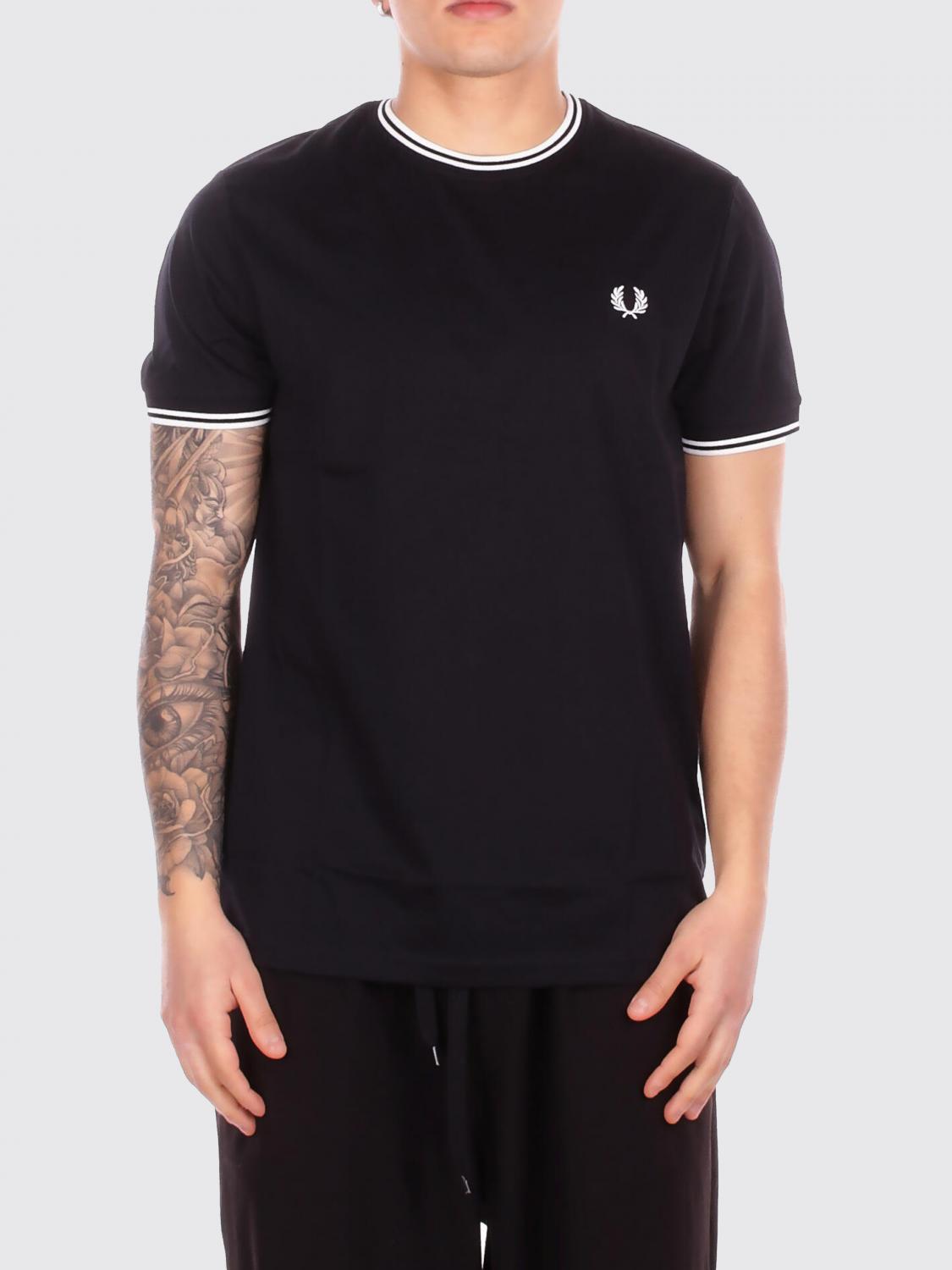 Fred Perry Cotton T-Shirt with Logo