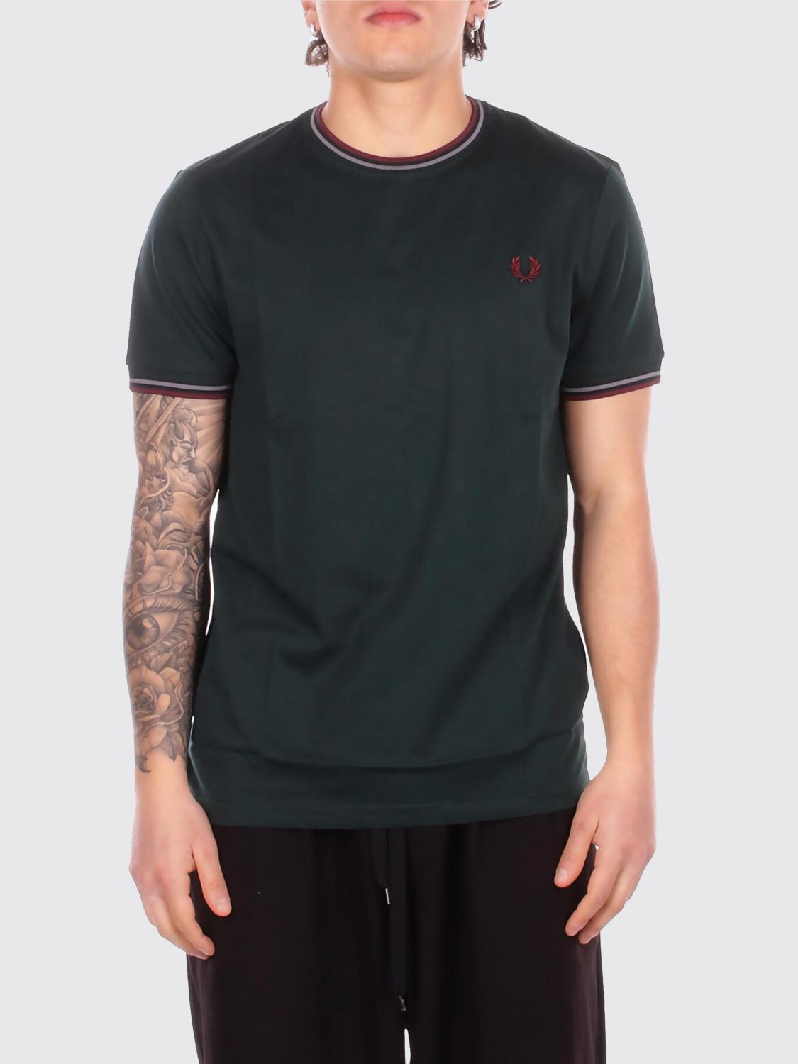 FRED PERRY Baumwoll-T-Shirt mit Logo