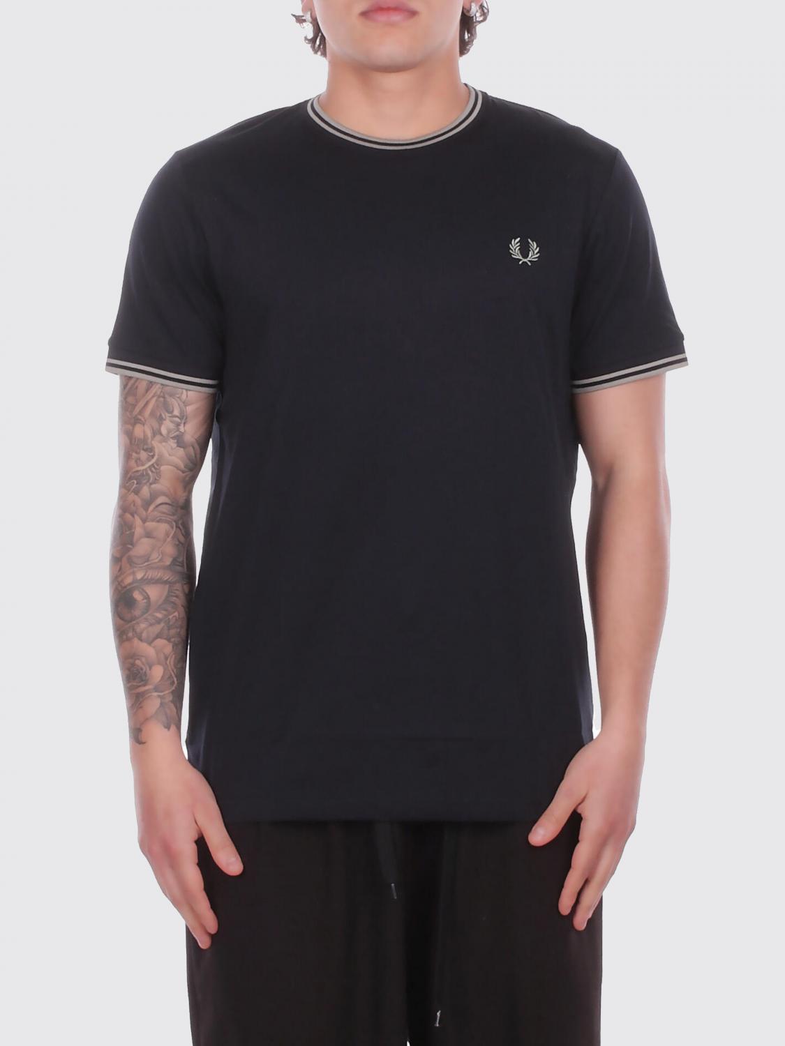 Fred Perry Cotton T-Shirt with Logo