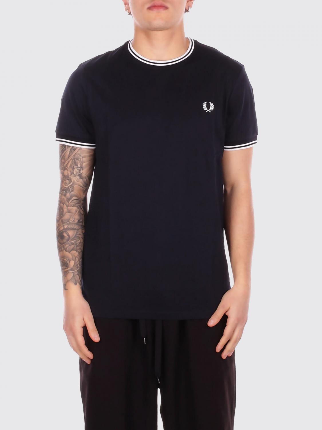 FRED PERRY Baumwoll-T-Shirt mit Logo
