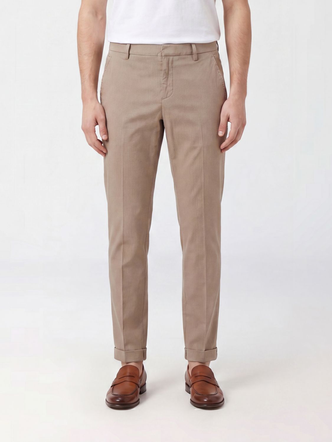 DONDUP Pantaloni chino in gabardine