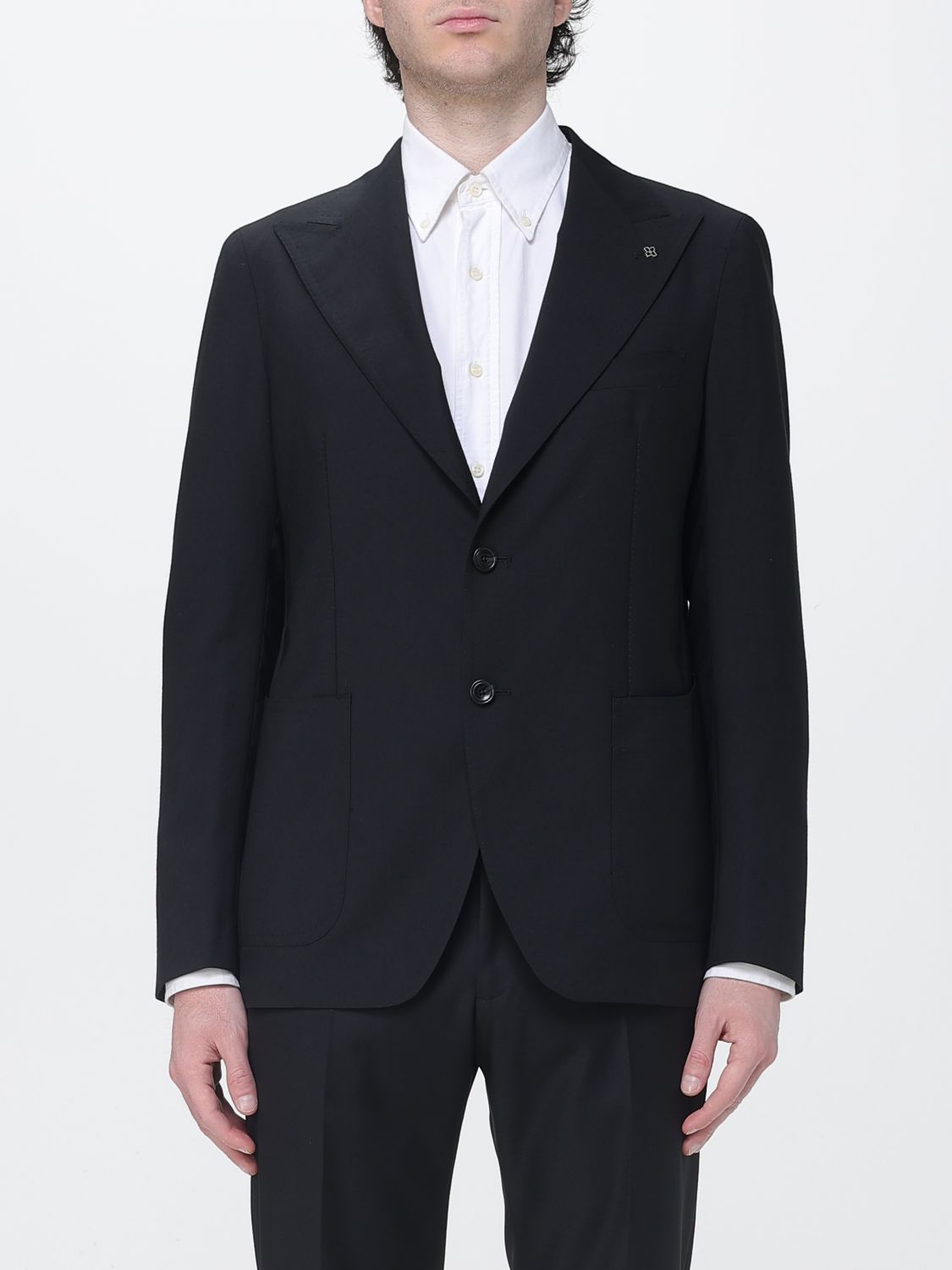 TAGLIATORE Single-Breasted Virgin Wool Blazer TAGLIATORE