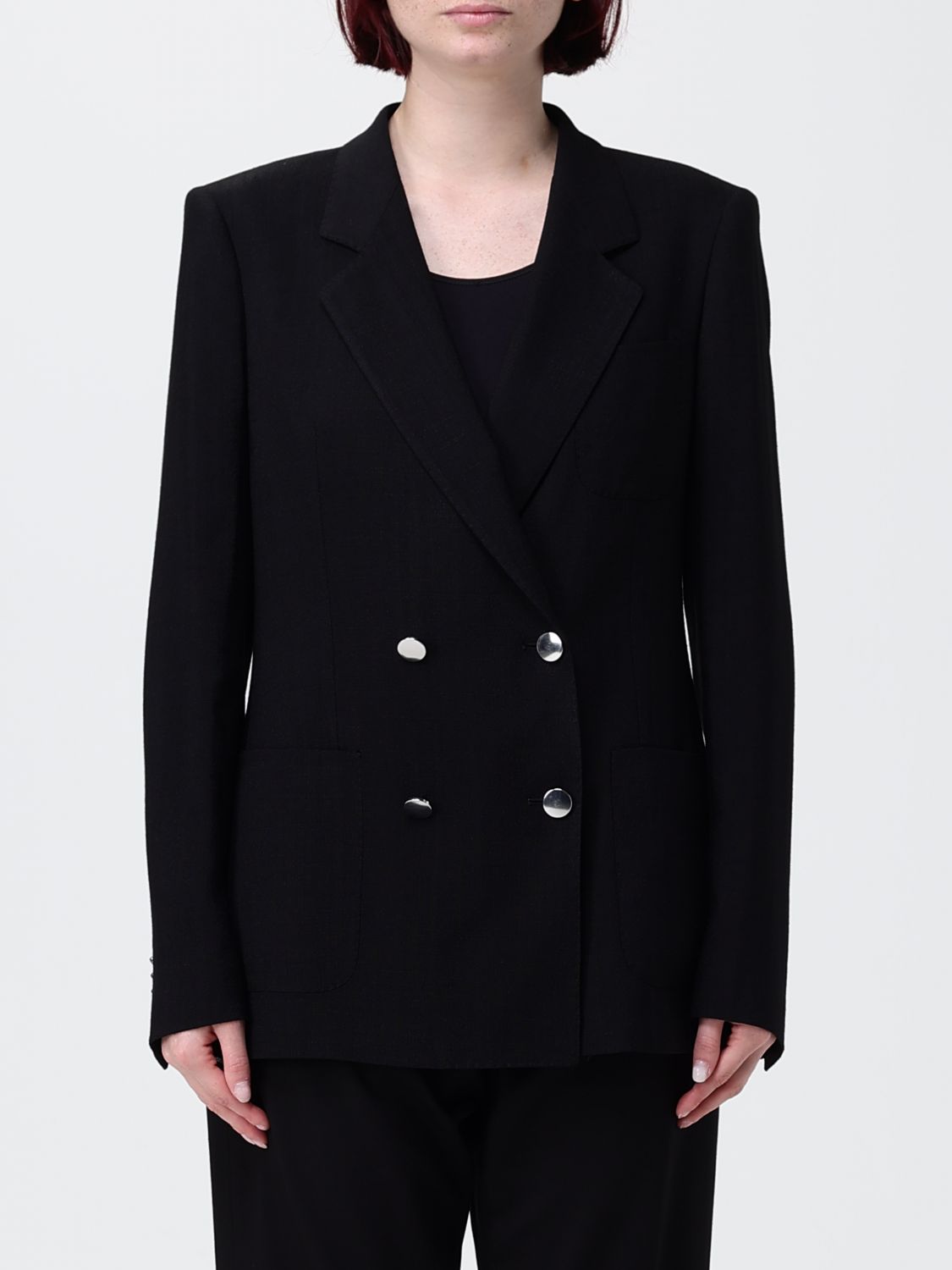 TAGLIATORE Double-breasted Viscose Blend Blazer TAGLIATORE