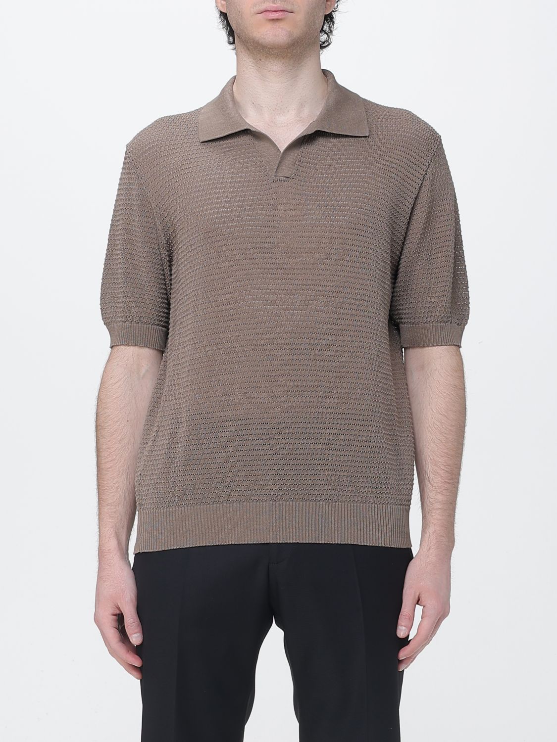 TAGLIATORE Cotton Knit Polo Shirt　TAGLIATORE コットンニットポロシャツ TAGLIATORE