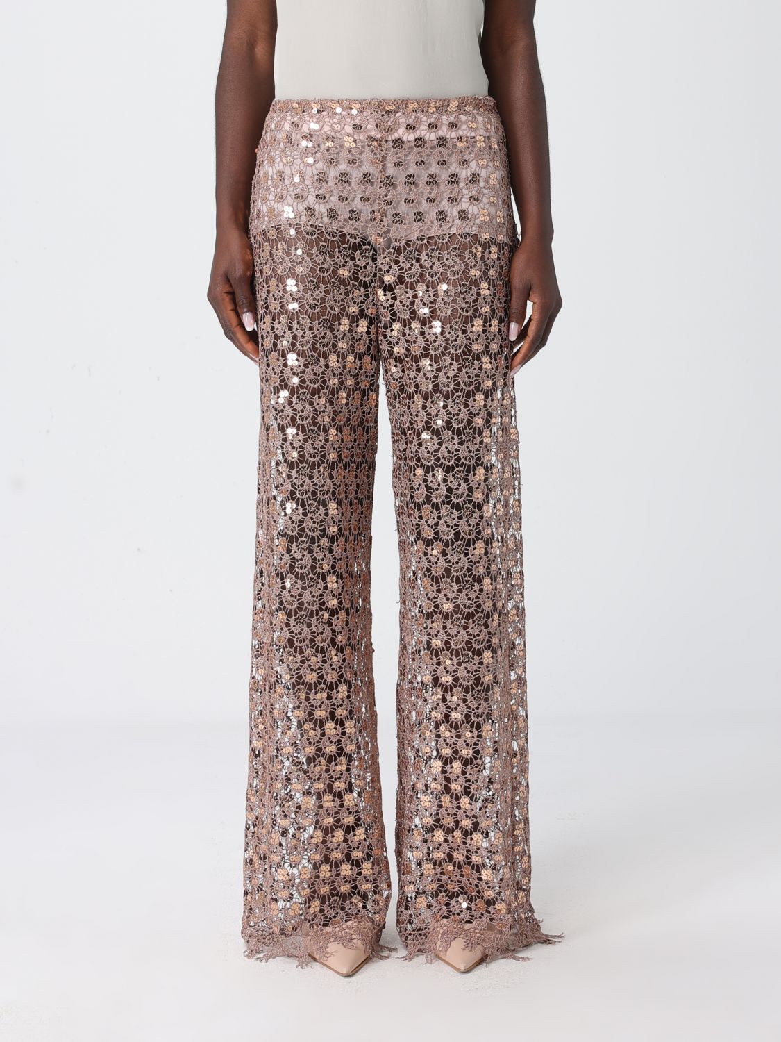 H Couture Pants Woman  In Brown