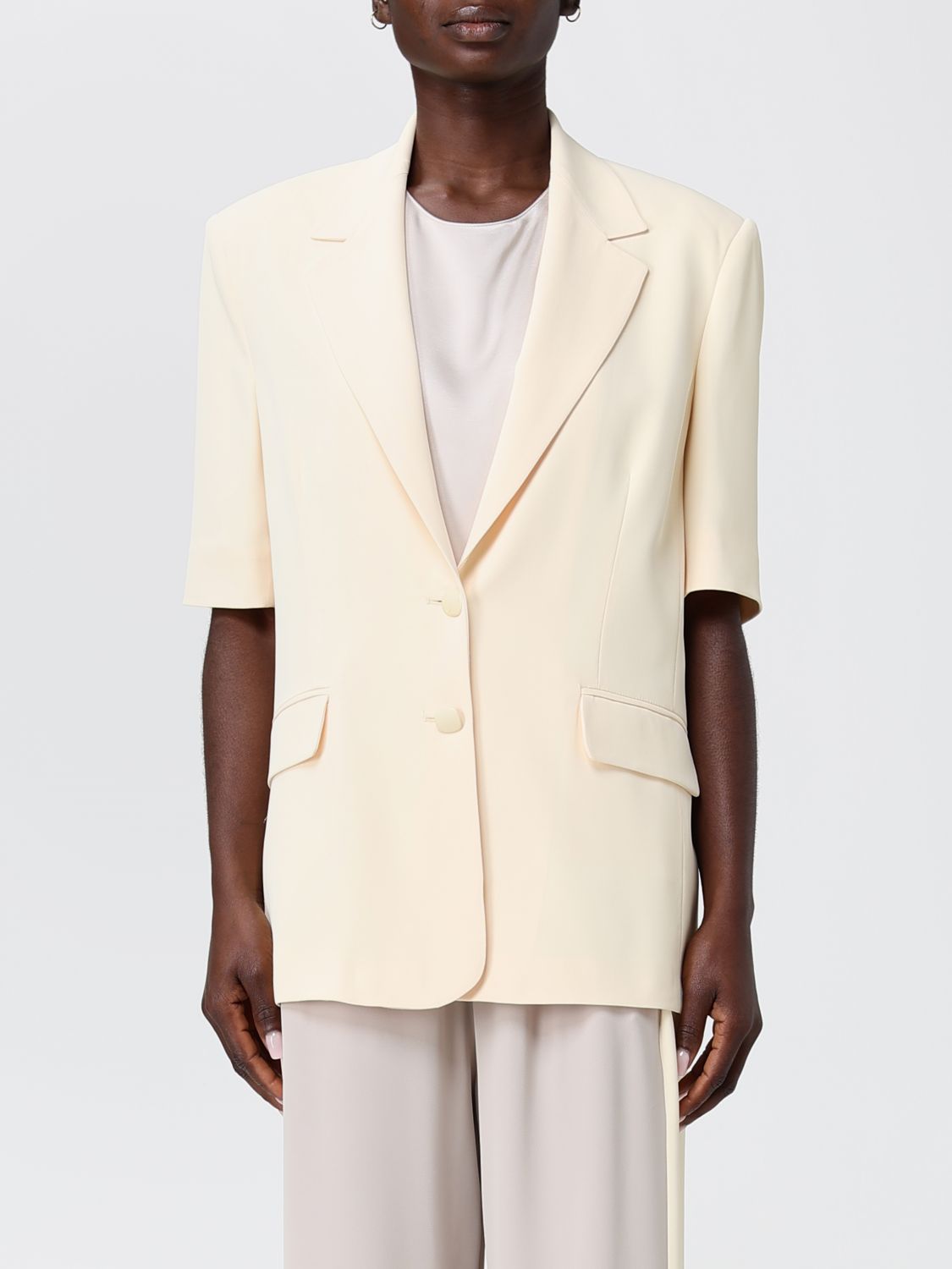 Hanita Crepe Single-Breasted Blazer
