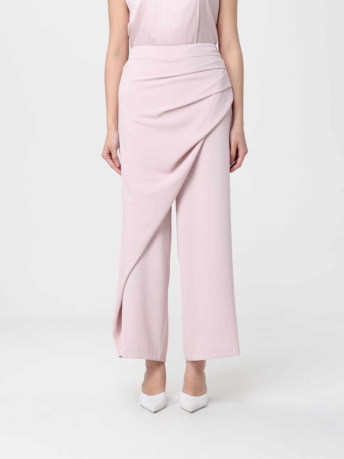 Hanita Jersey Trousers with Draped Panel