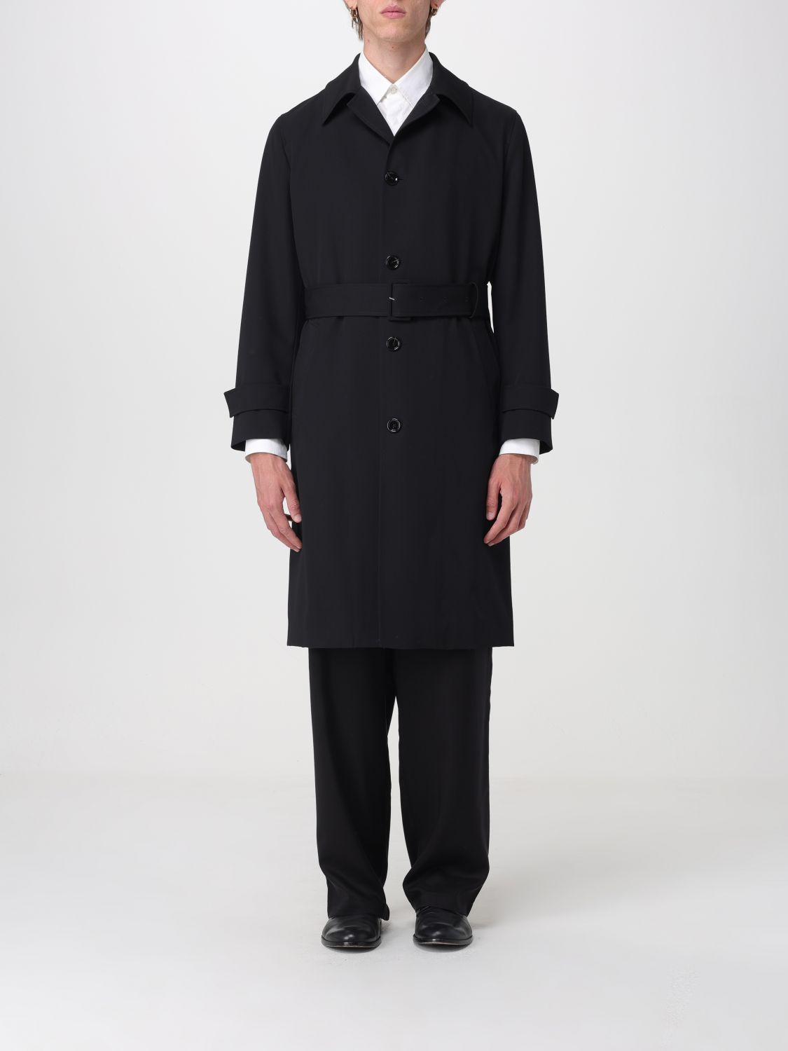 LARDINI Trench monopetto in cotone
