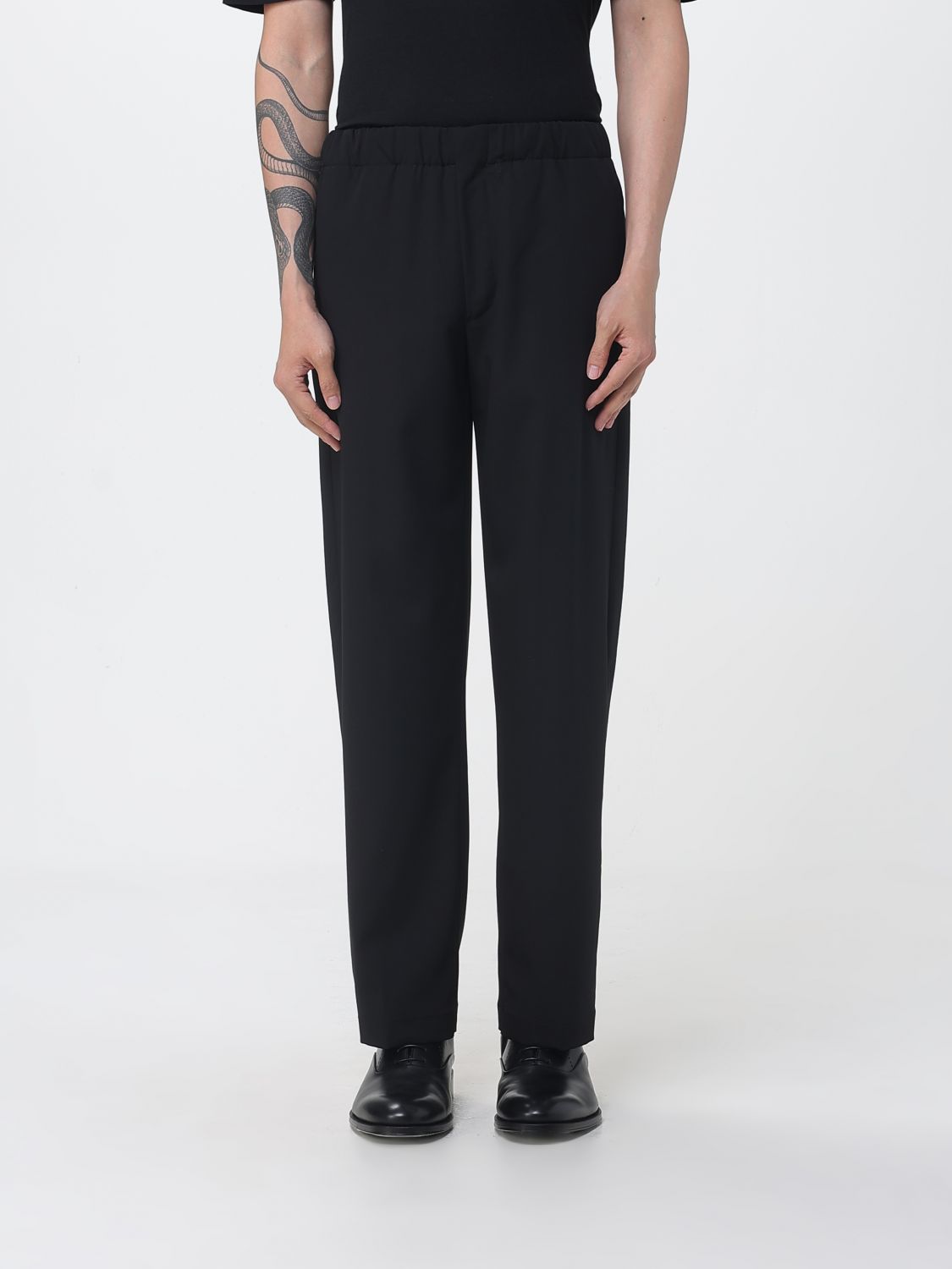 LARDINI Schmal geschnittene Wollhose