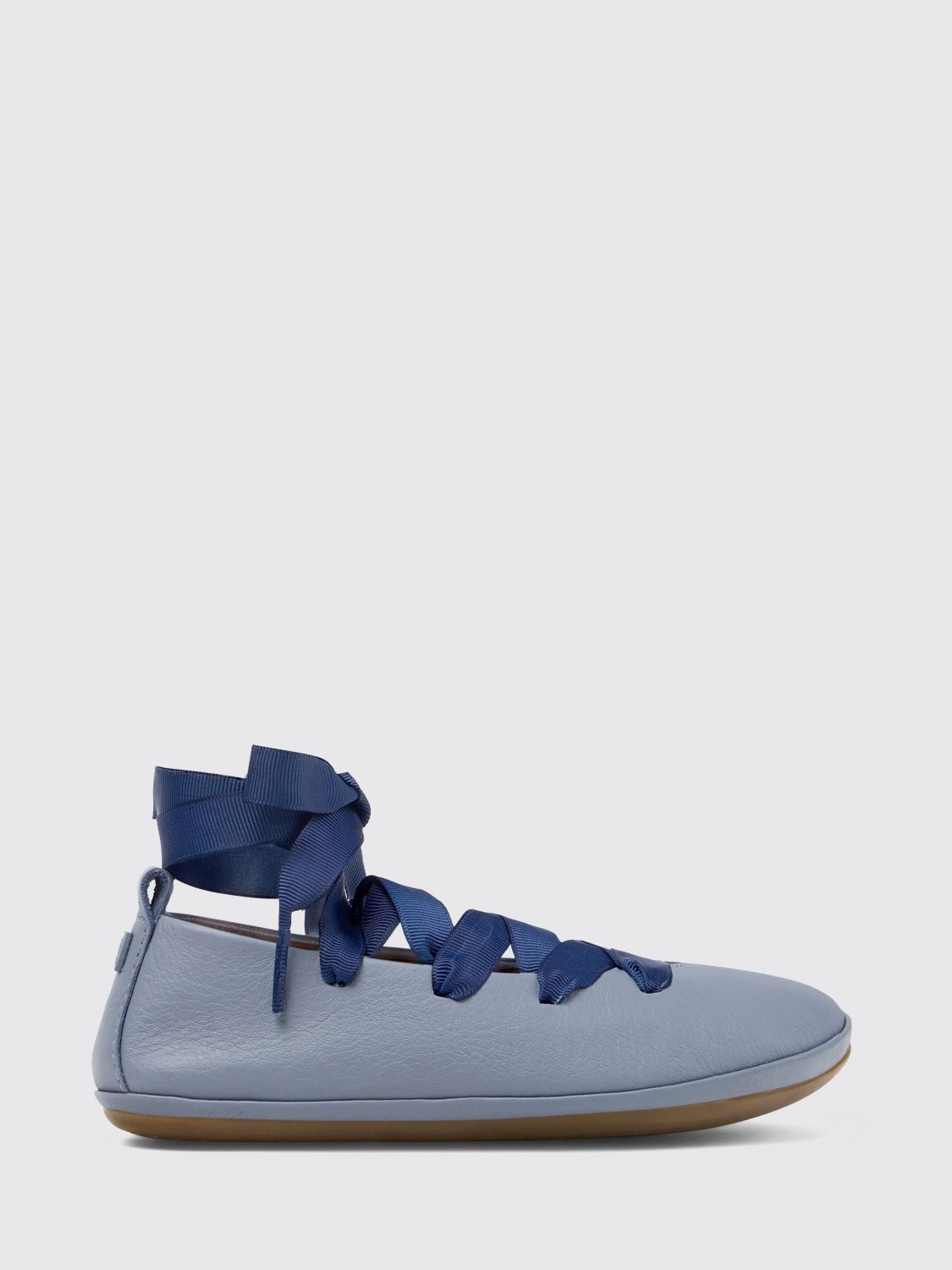 Camper Kids' Right Leather Ballerina In Blue