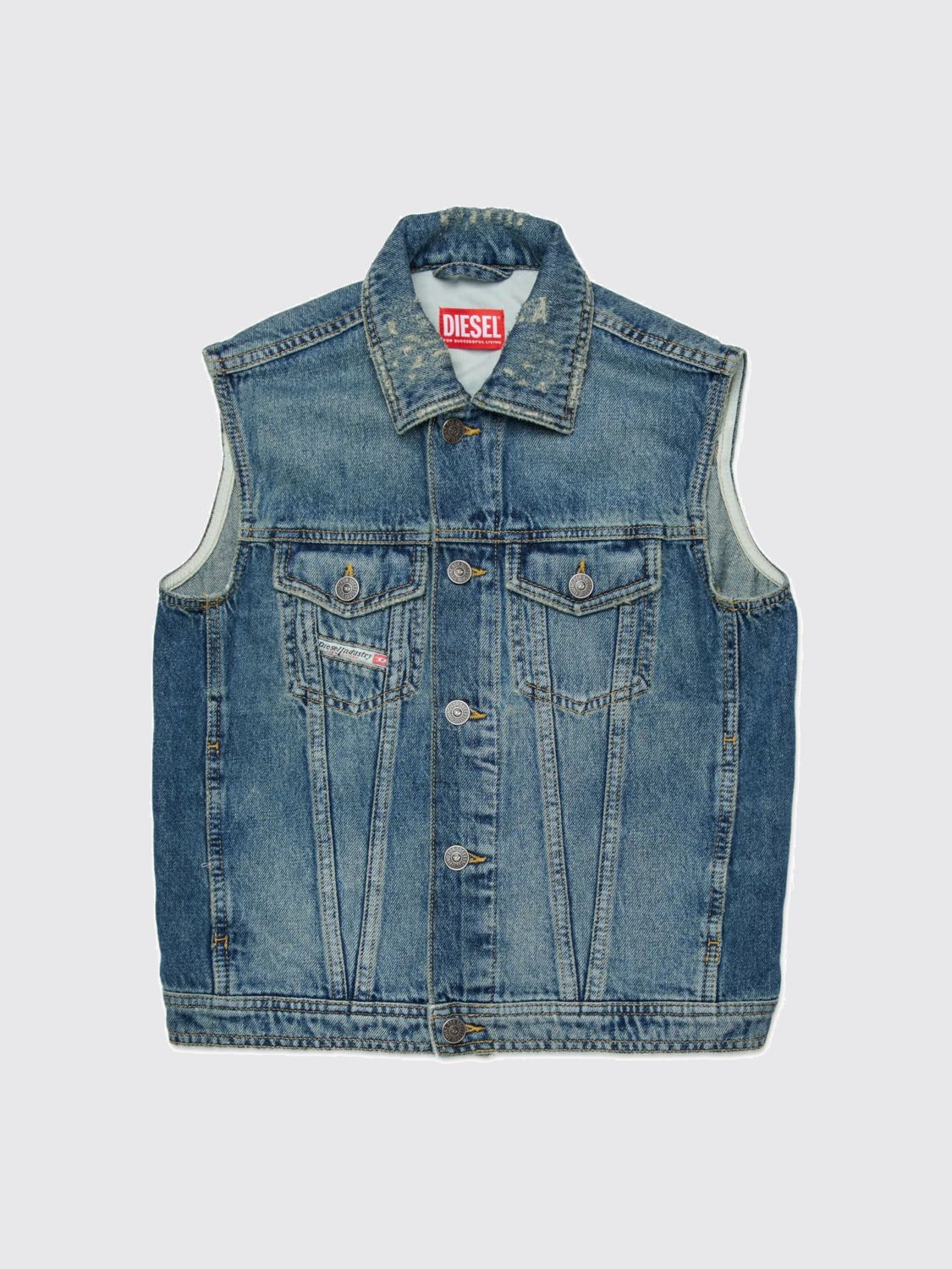 DIESEL Gilet in denim di cotone vintage