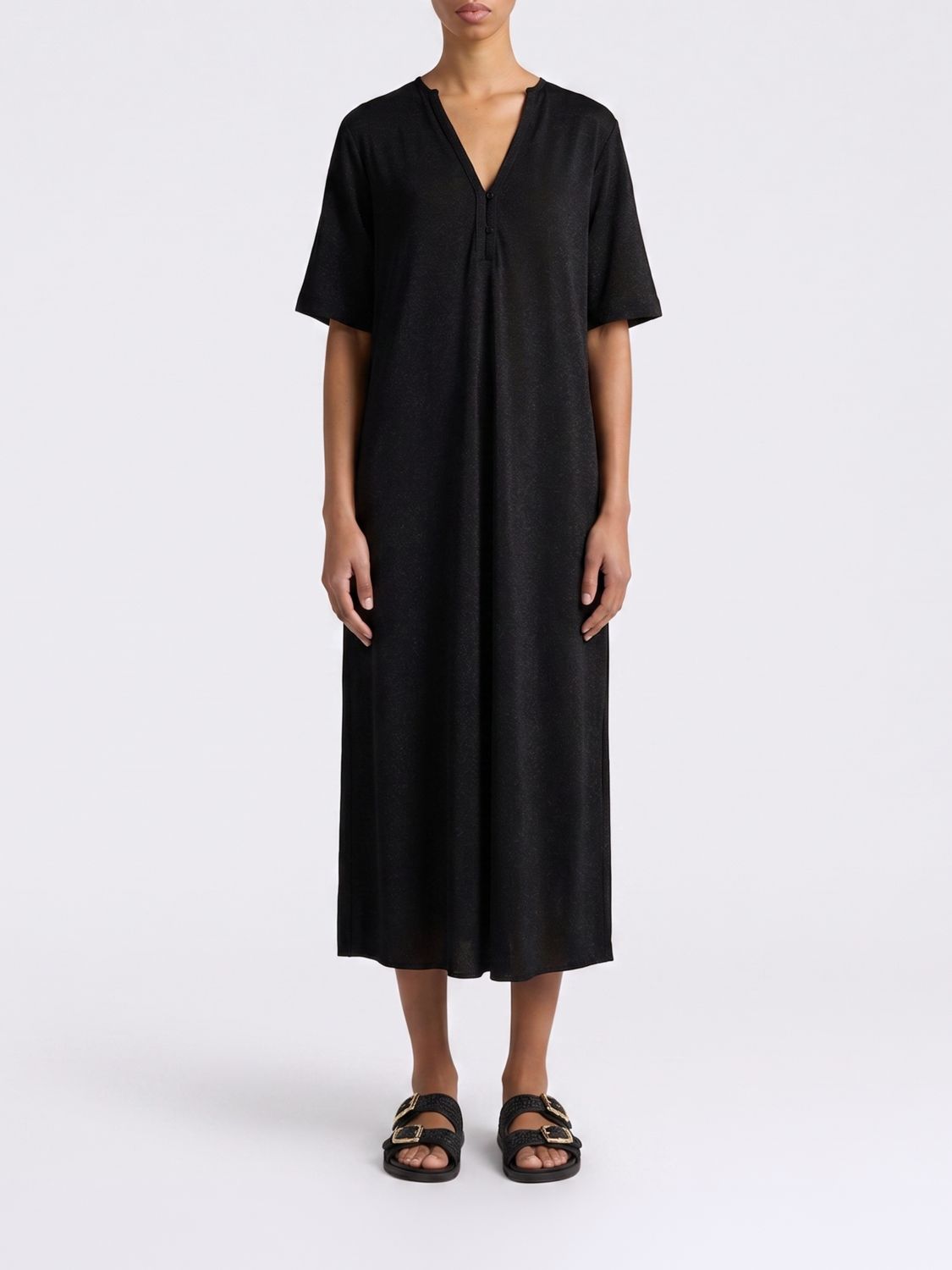 Momonì Lurex Jersey Midi Dress