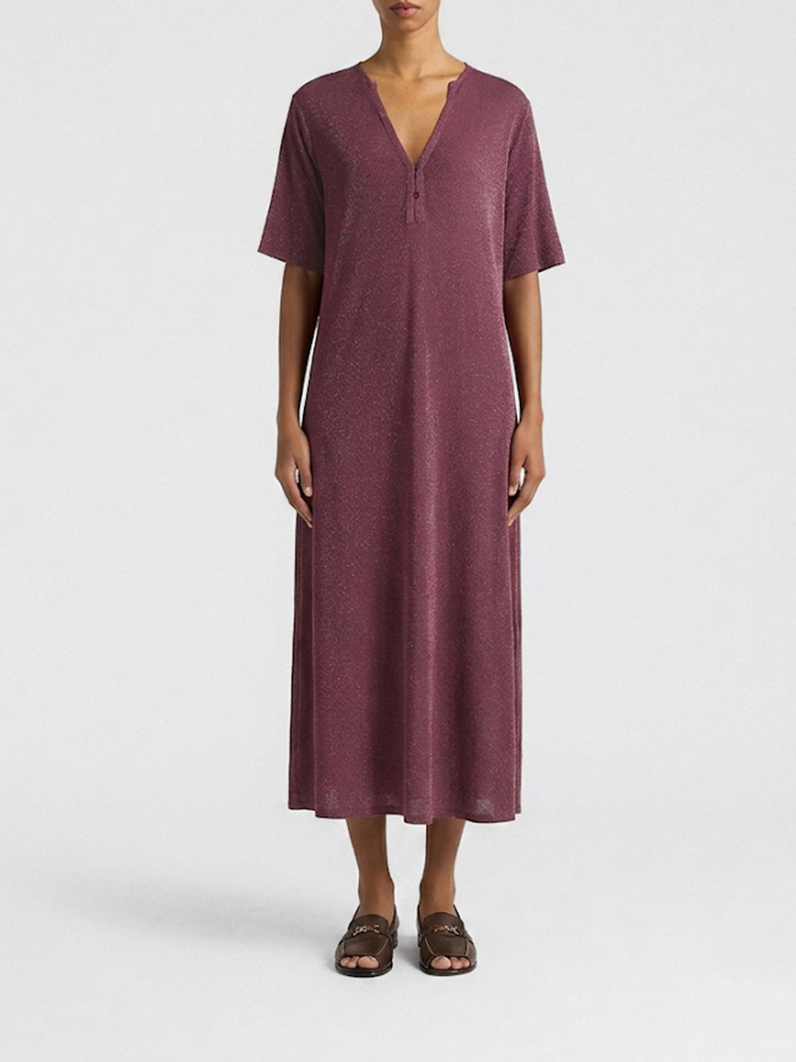 MOMONÌ Lurex Jersey Midi Dress