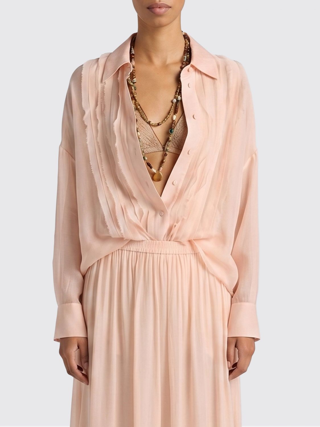 MOMONÌ Hemdbluse Damen Farbe Pink