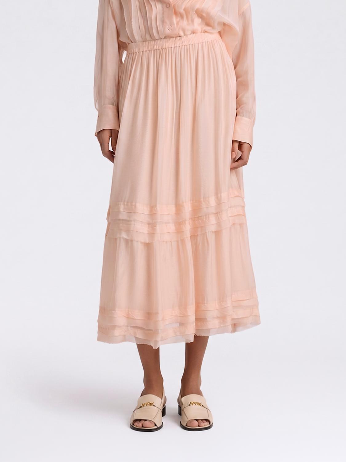 Momonì Silk Blend Midi Skirt