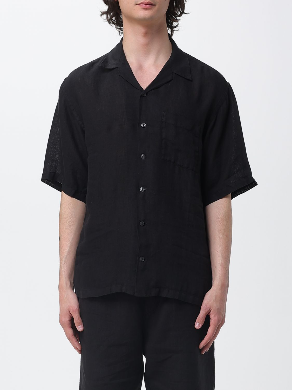Camicia 120% LINO Uomo colore Nero