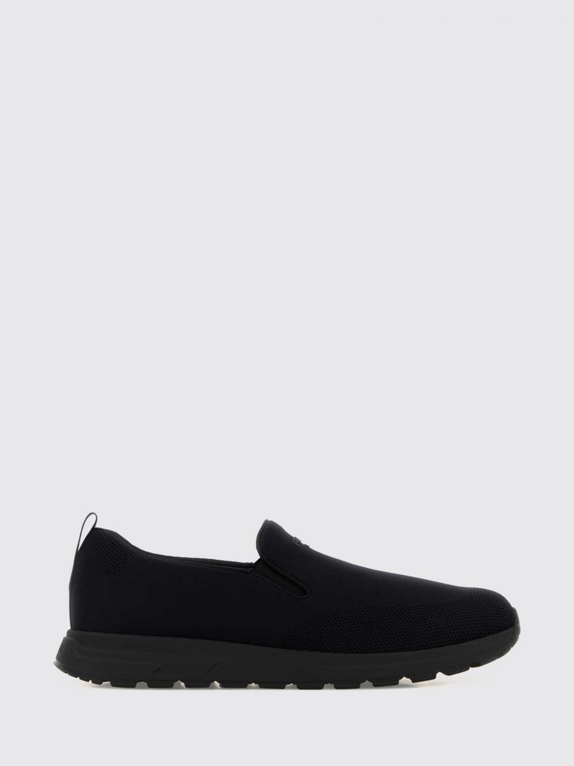 Prada Stretch Jersey Sneakers In Black