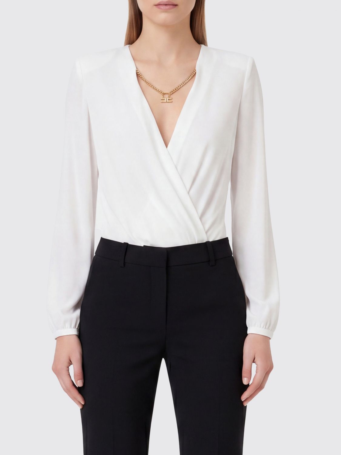 ELISABETTA FRANCHI Georgette-Bodybluse