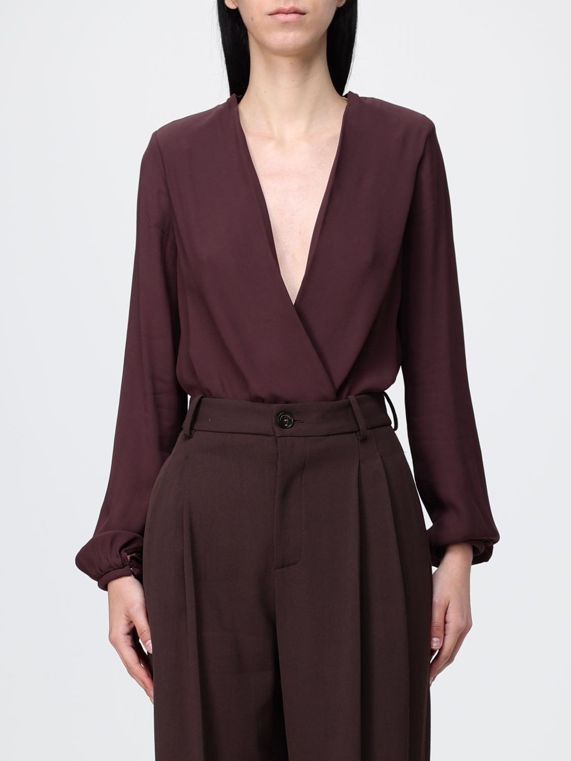 ELISABETTA FRANCHI Georgette-Bodybluse