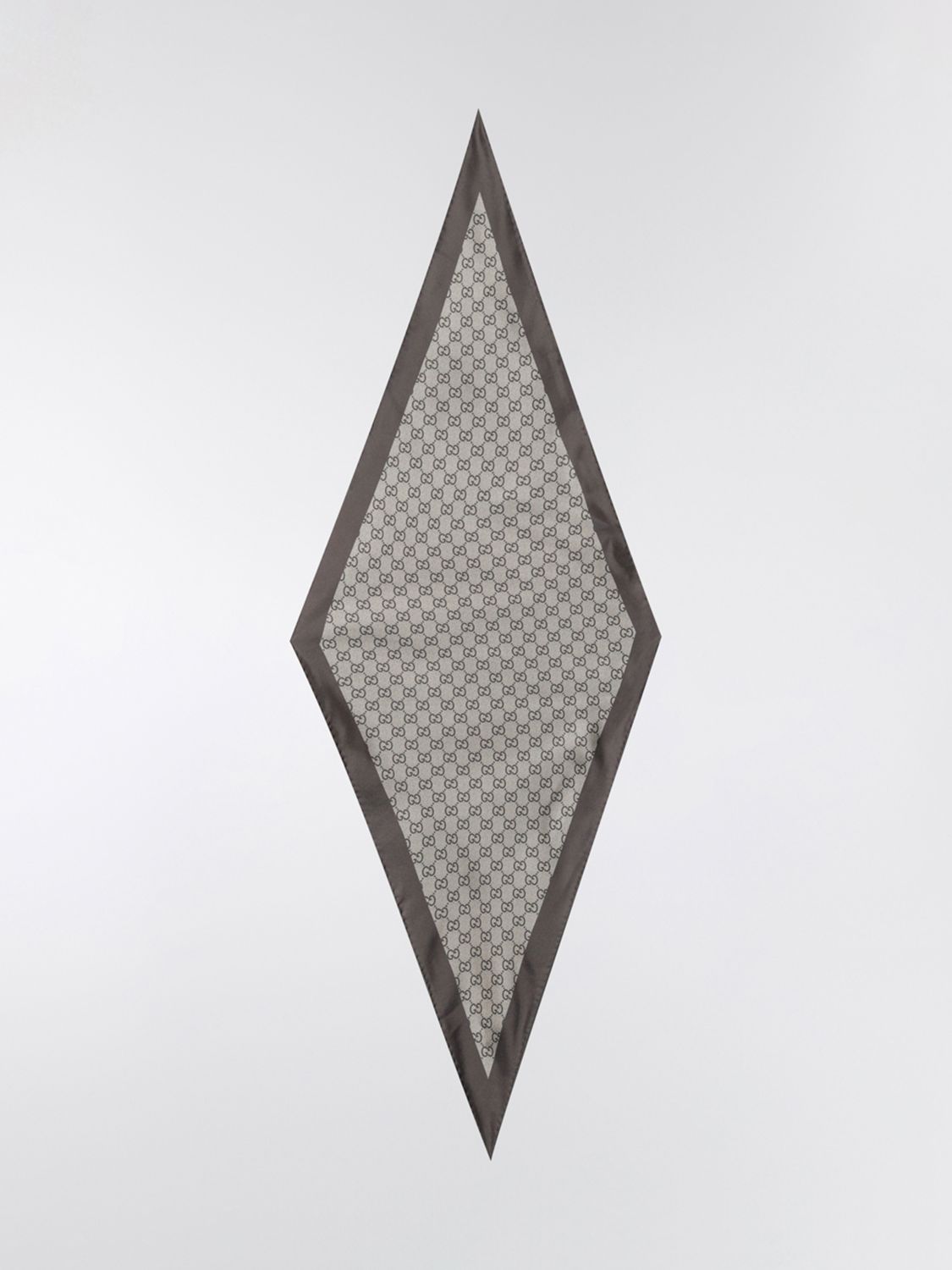 GUCCI Foulard in seta con monogram GG stampato
