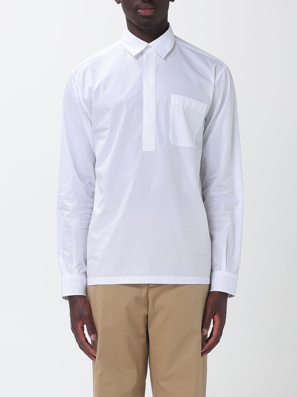 PAOLO PECORA Basic Shirt in Cotton Poplin