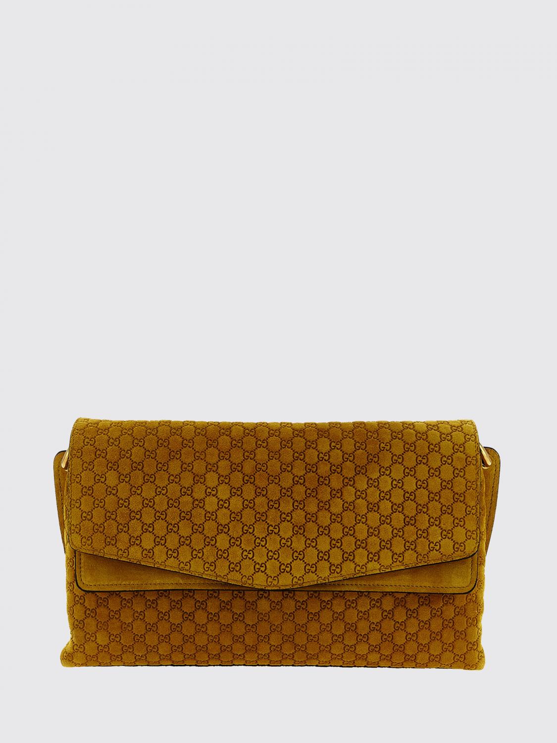 GUCCI Borsa in camoscio con monogram GG all over