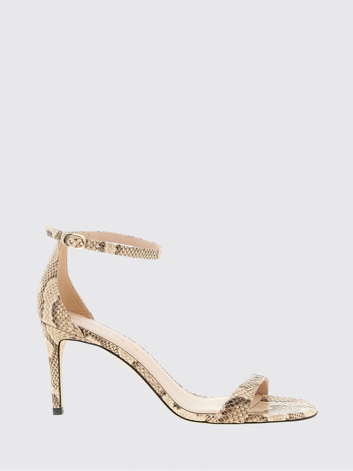 STUART WEITZMAN Ledersandale mit Python-Print