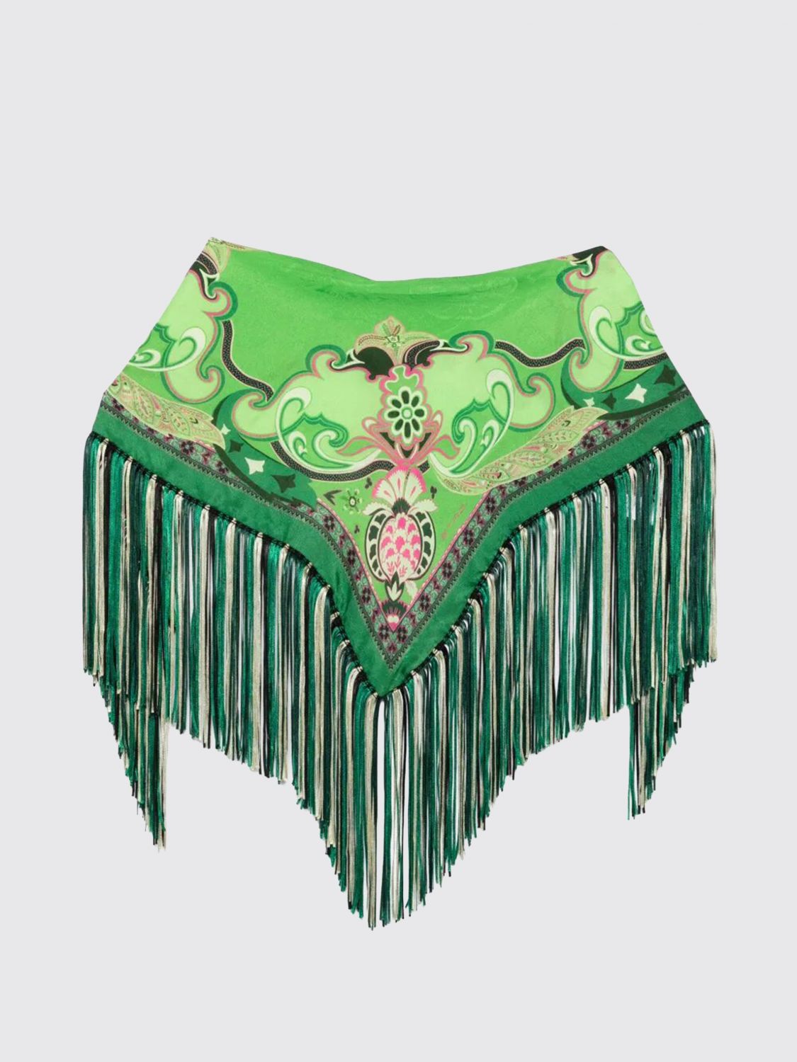 ETRO Silk Scarf with Fringes ETRO Silk Scarf with Fringes