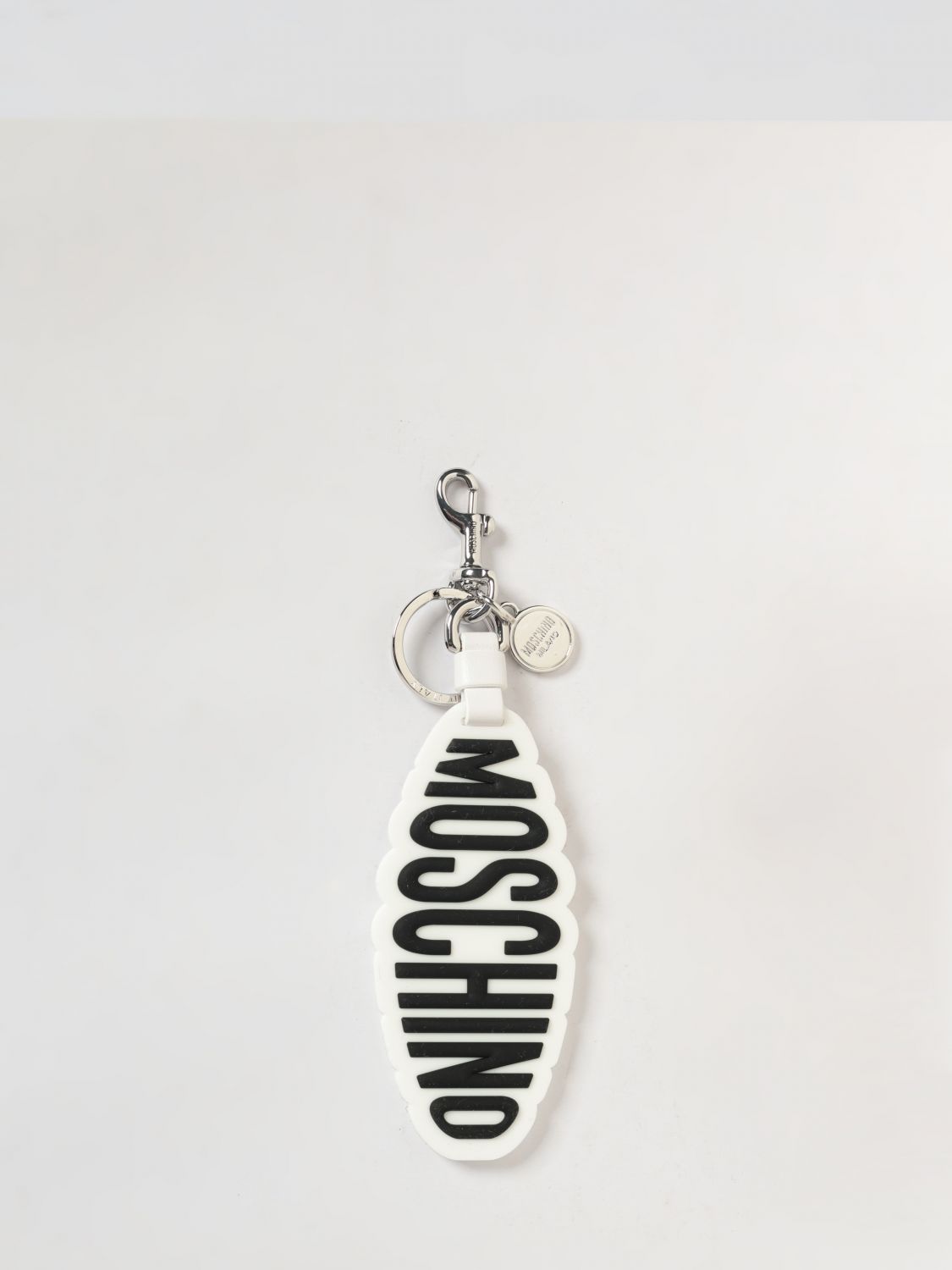 MOSCHINO COUTURE Schlüsselanhänger aus Messing und Gummi mit Logo