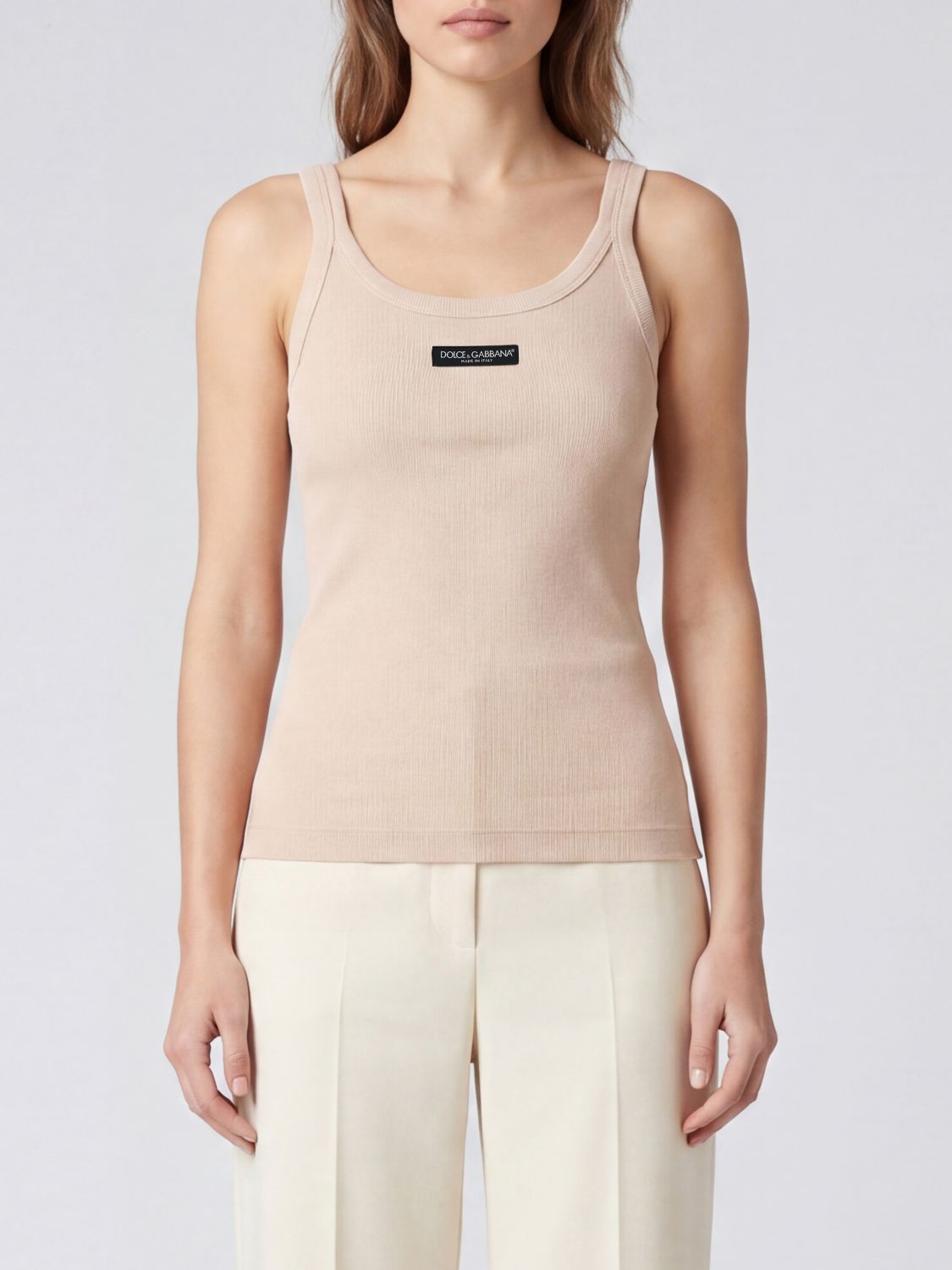 DOLCE & GABBANA Top in cotone con logo