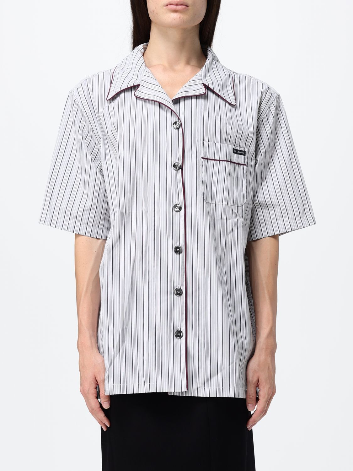 DOLCE & GABBANA Camicia casual in popeline a righe
