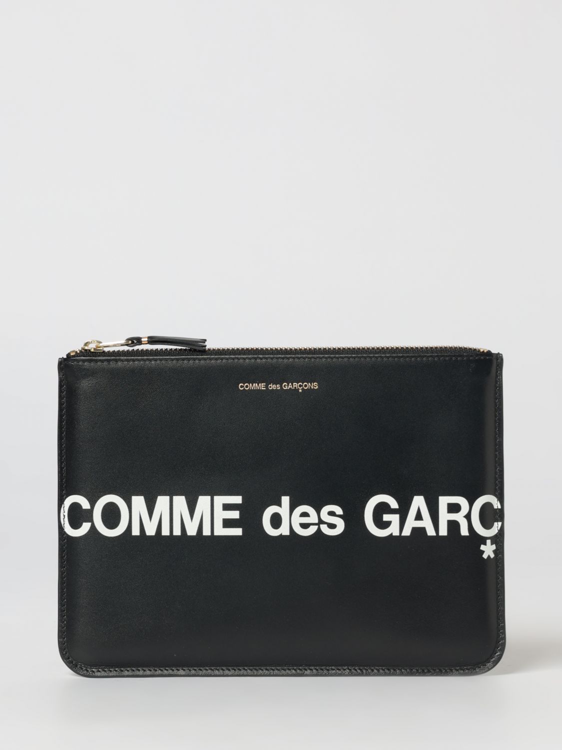 COMME DES GARÇONS WALLET Leather Pouch with Printed Logo　COMME DES GARÇONS WALLET ロゴプリント レザーポーチ COMME