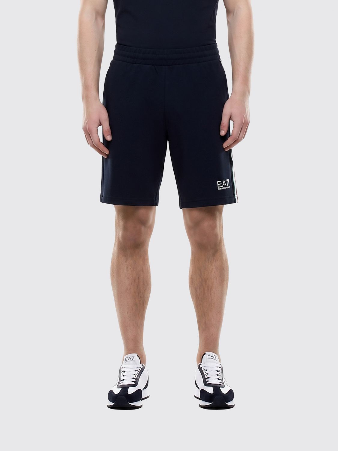 EA7 Pantaloncini jogging in misto cotone