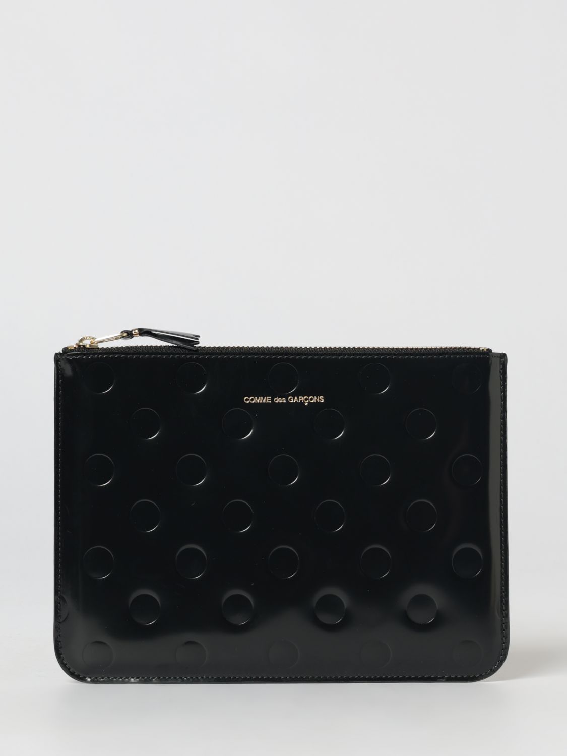 COMME DES GARÇONS WALLET Brushed Leather Pouch with Embossed Polka Dots　COMME DES GARÇONS WALLET ポルカドット型押しブラッシュレザーポーチ COMME