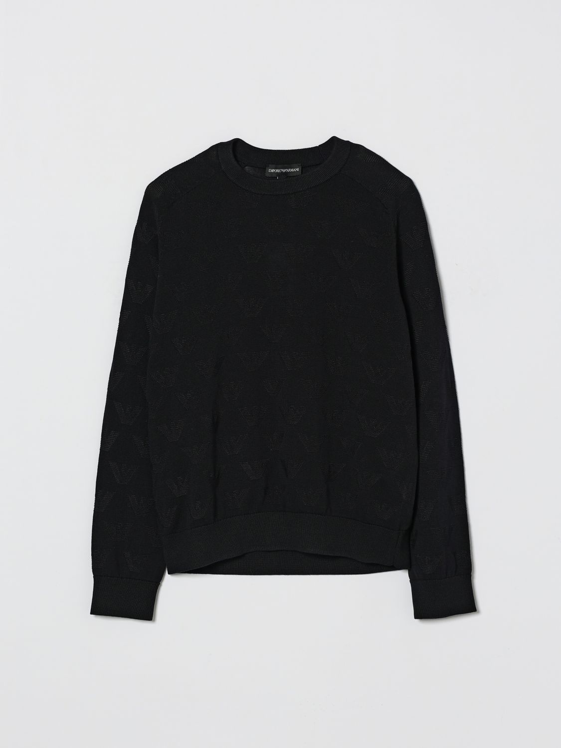 EMPORIO ARMANI Rundhals-Pullover aus Baumwollmischung